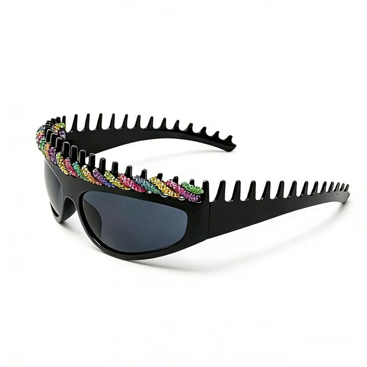 Ladies sporty sunglasses with intricate design and sparkling accents Stornfield