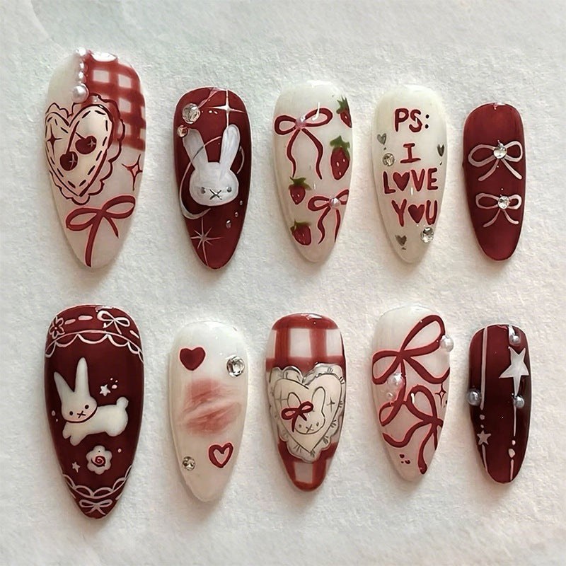 Creative Nail Art Set with Romantic Heart and Animal Designs Stornfield