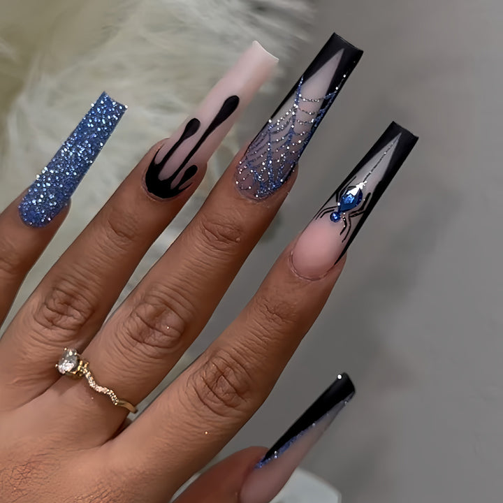 Creative Spider-Themed Press-On Nail Extensions Stornfield