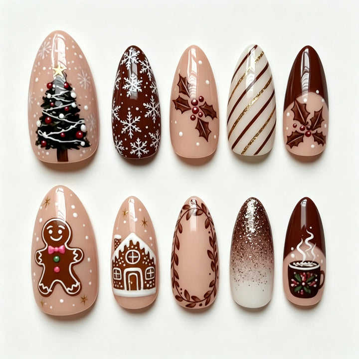 Festive Themed Press-On Nail Set