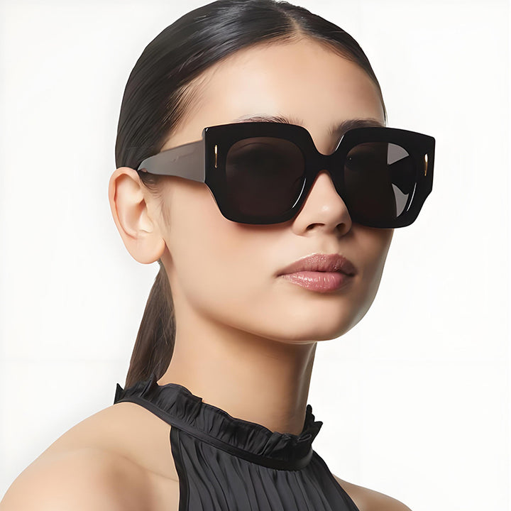 Women's Geometric Oversized Sunglasses with Luxurious Accent Stornfield