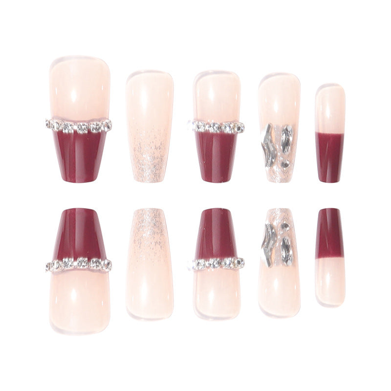 Rhinestone-Embellished Stiletto Press-On Nails Stornfield 1789085992