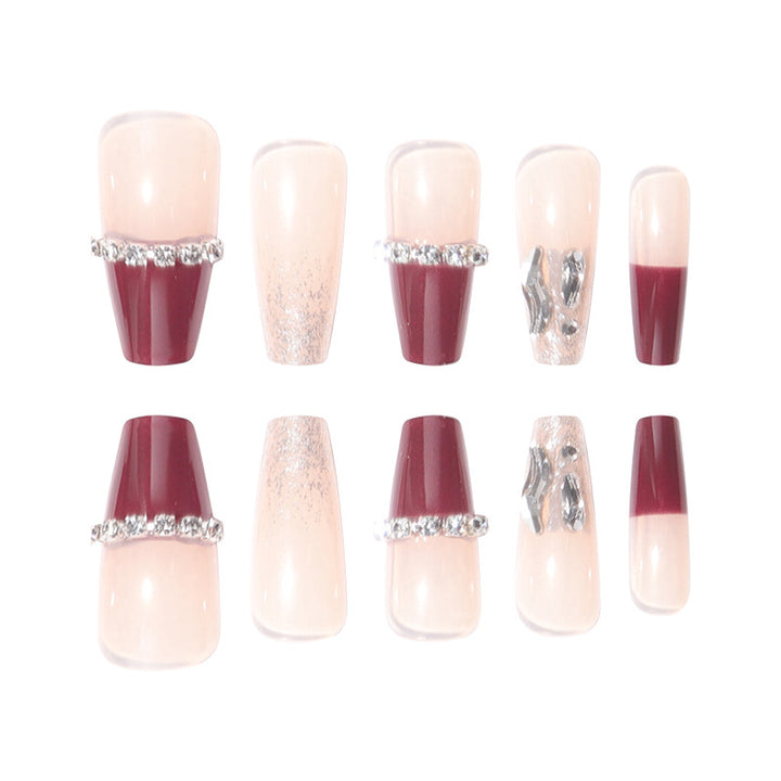 Rhinestone-Embellished Stiletto Press-On Nails Stornfield 1789085992