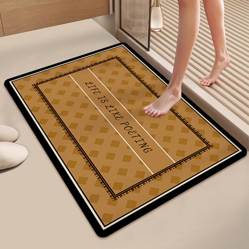Inspirational Quote Bathroom Mat