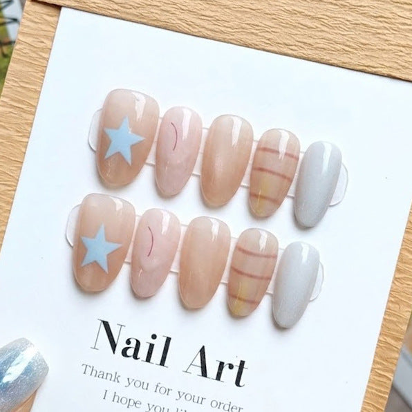 Star-Decorated Press-On Nail Art Stornfield