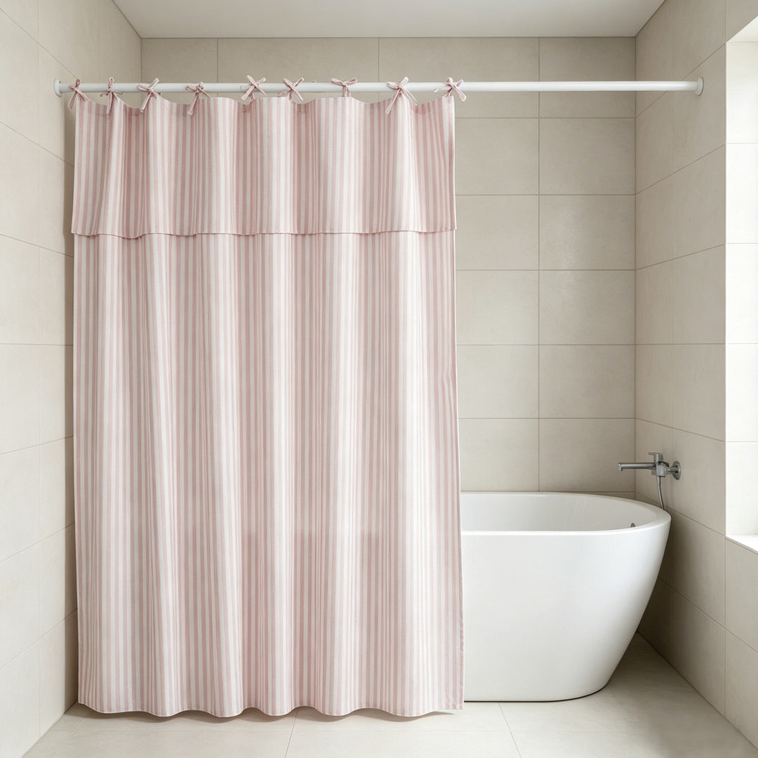 Elegant Striped Shower Curtain Stornfield