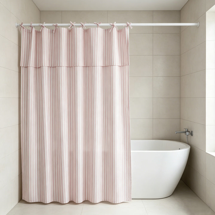 Elegant Striped Shower Curtain Stornfield