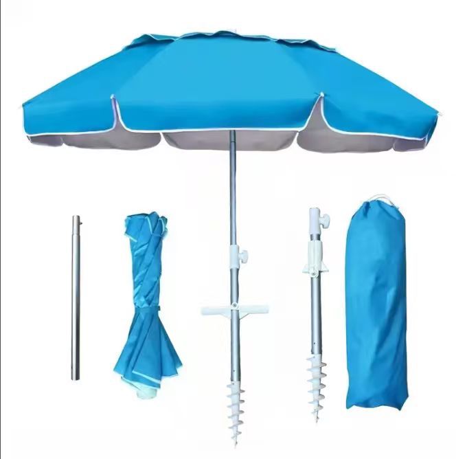 Ladies foldable sunshade with stable ground anchoring Stornfield