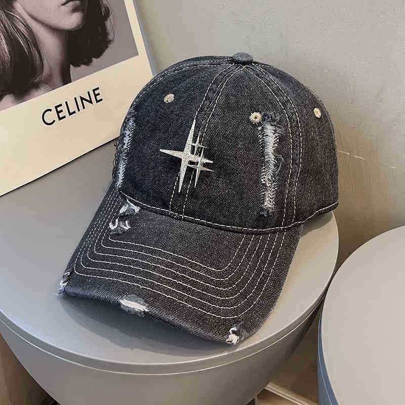 Unisex Distressed Denim Baseball Cap Stornfield 1784188338