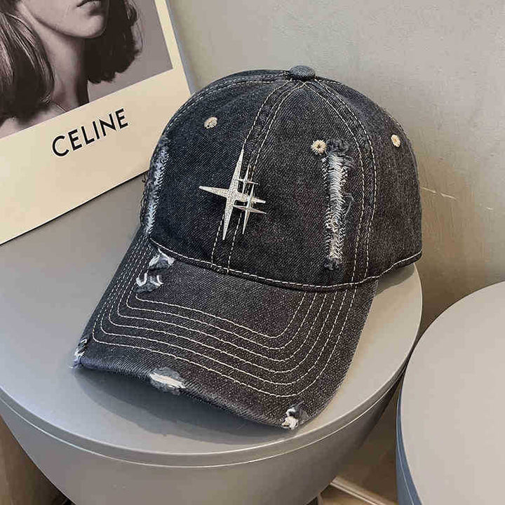 Unisex Distressed Denim Baseball Cap Stornfield 1784188338