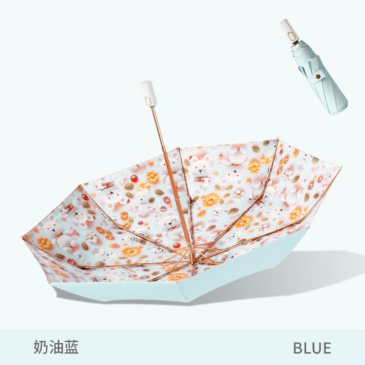 Ladies Folding Umbrella with Cute Animal Design Stornfield