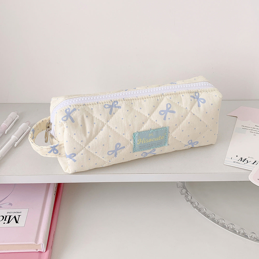 Quilted Pencil Case with Zipper Stornfield