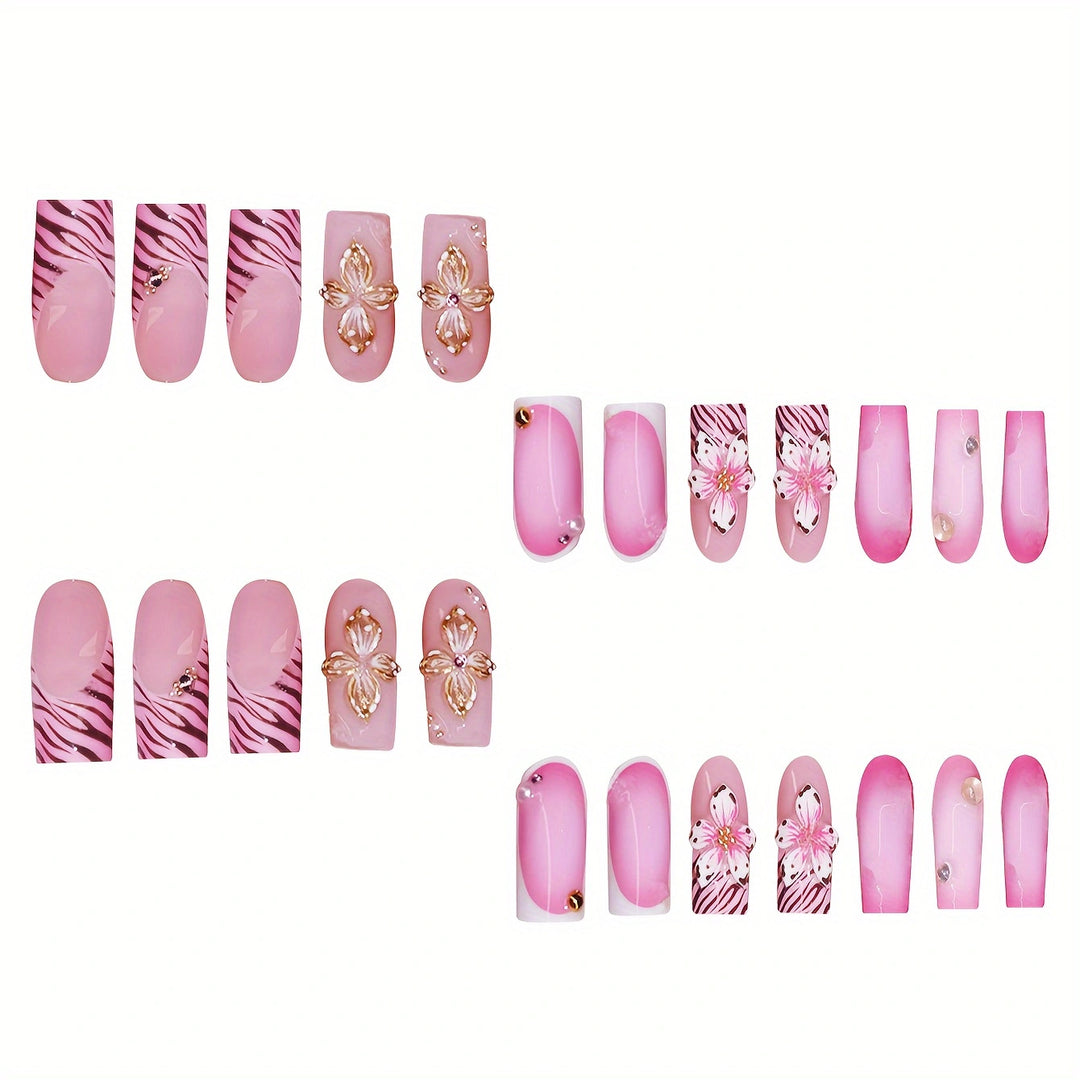 Artistic Floral 3D Press-On Nails Stornfield