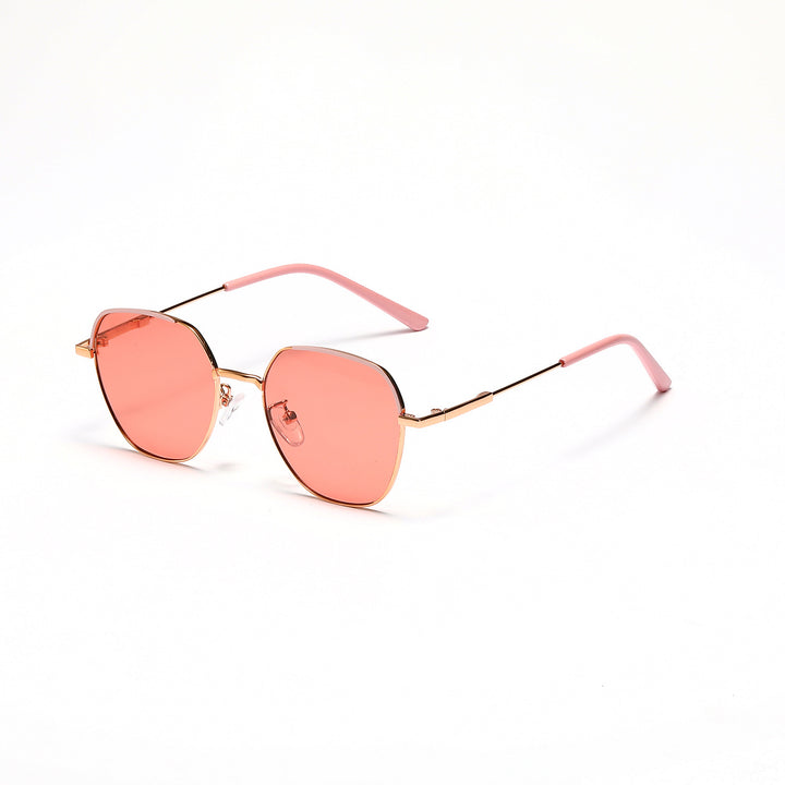 Women’s fashionable sunglasses with slim metal frame and blue lenses Stornfield