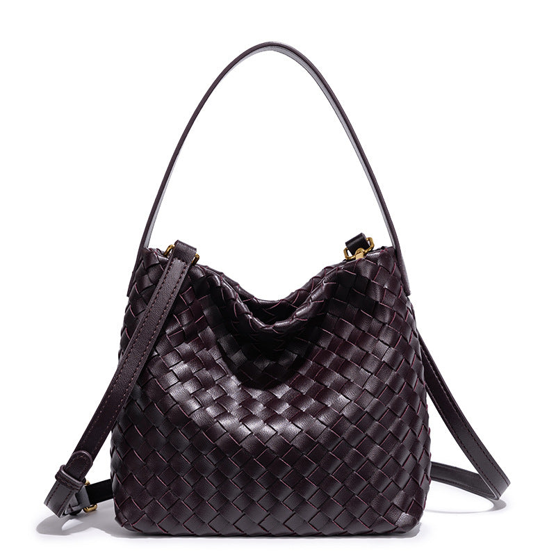 Elegant Woven Leather Shoulder Bag Stornfield