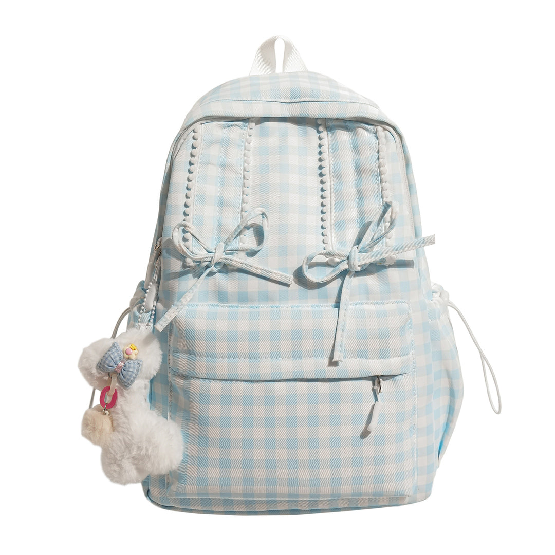 Charming Checked Pattern Backpack Stornfield
