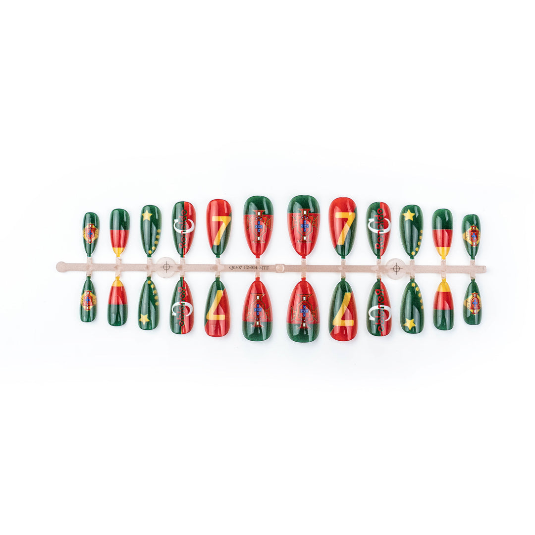 Sports-Themed Press-On Nail Art Set