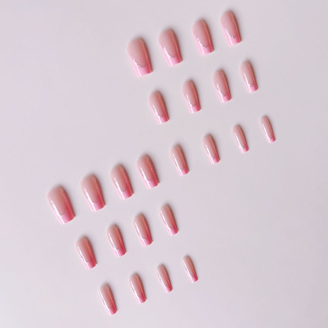 Artificial nail set with elegant glitter decorations Stornfield