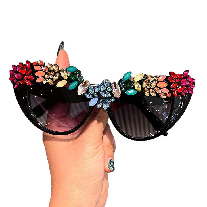 Women Cat-Eye Sunglasses with Luxurious Crystal Decoration Stornfield