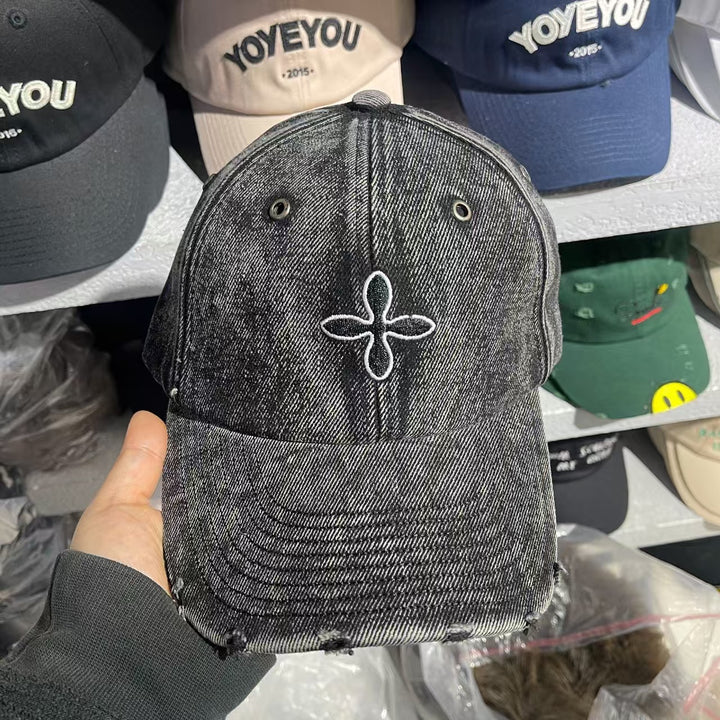 Men's Distressed Denim Baseball Cap Stornfield 1784188018