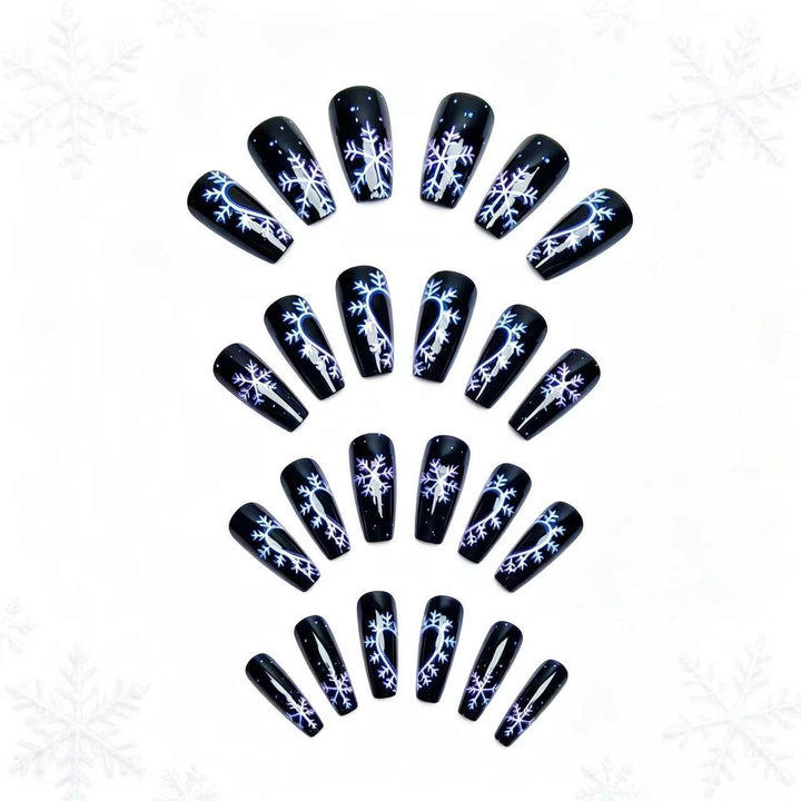 Artistic Snowflake-Pattern Nail Art Stornfield