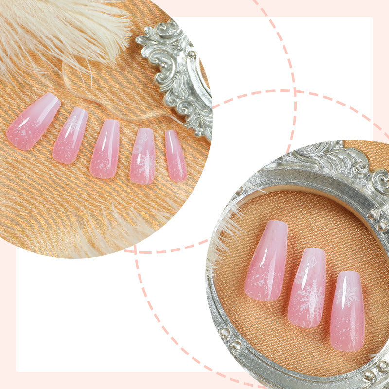 Nail art set with delicate flower and glitter patterns Stornfield