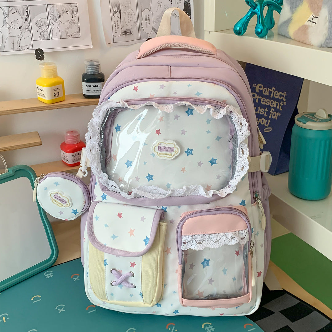 Whimsical Star-Embellished Cute Backpack Stornfield