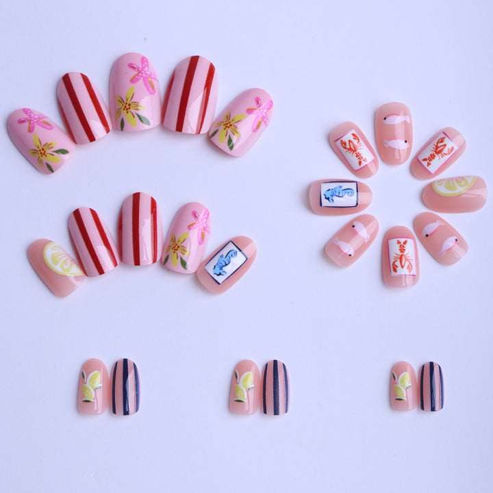 Artful fingernails with tropical designs Stornfield