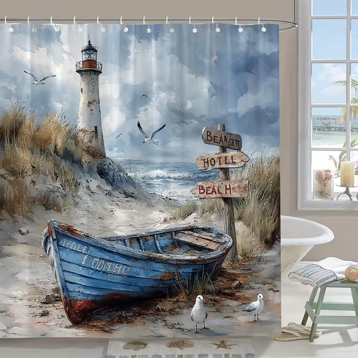 Coastal Scene Shower Curtain Stornfield