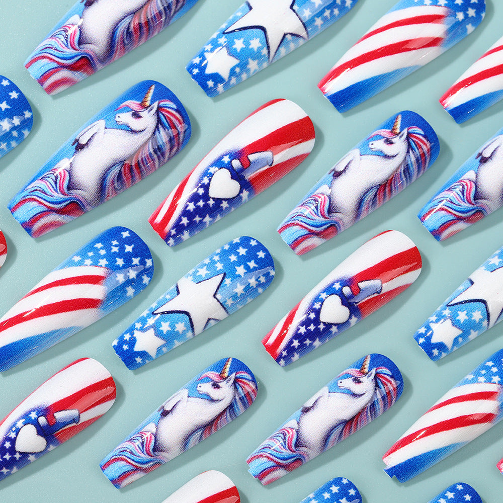 Creative nail art with patriotic designs Stornfield