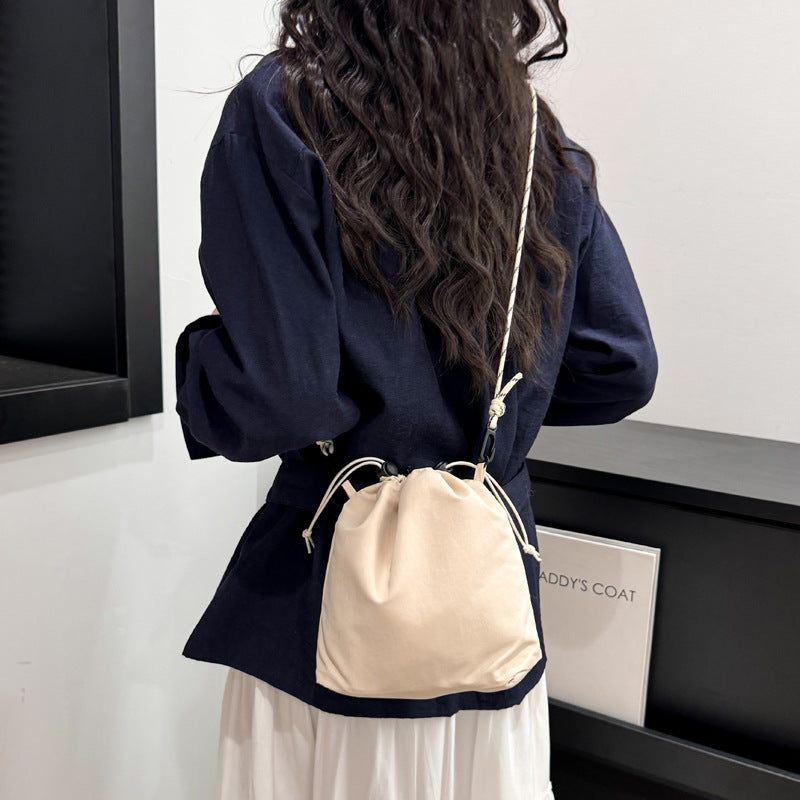 Modern Drawstring Mini Bucket Bag