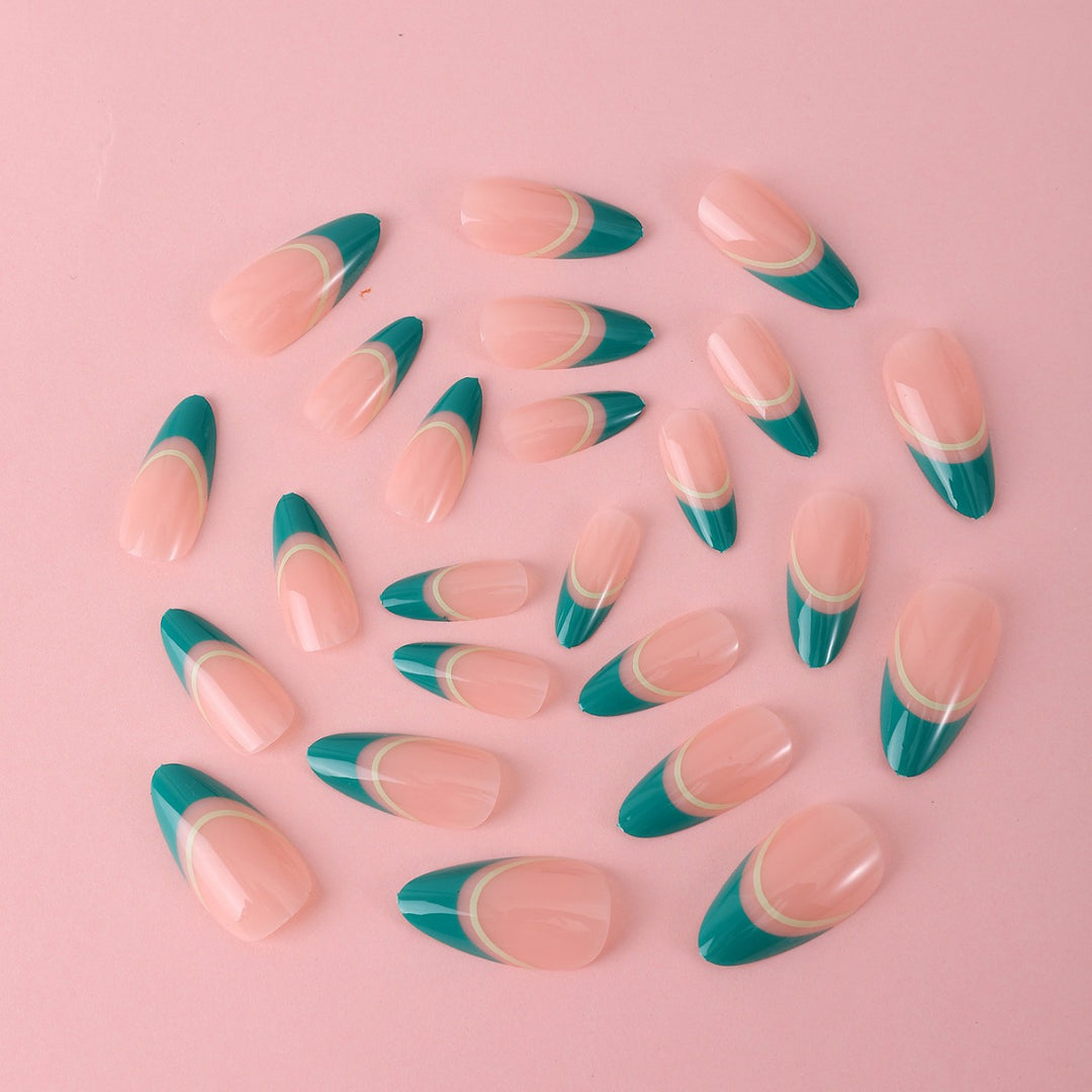 Creative artificial nails with elegant French tip