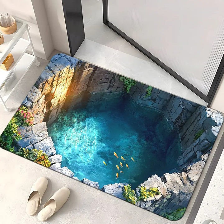 Artistic 3D Optical Illusion Area Rug