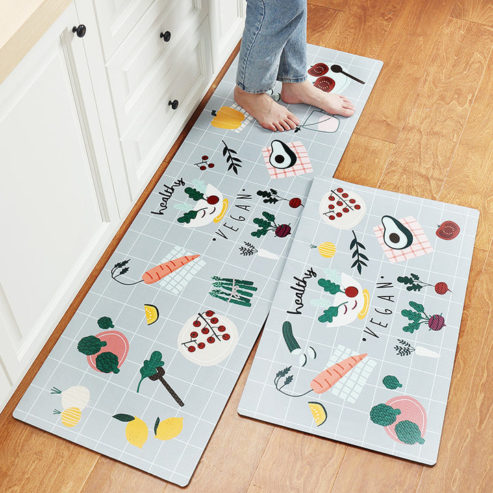Floral Patterned Kitchen Comfort Mat