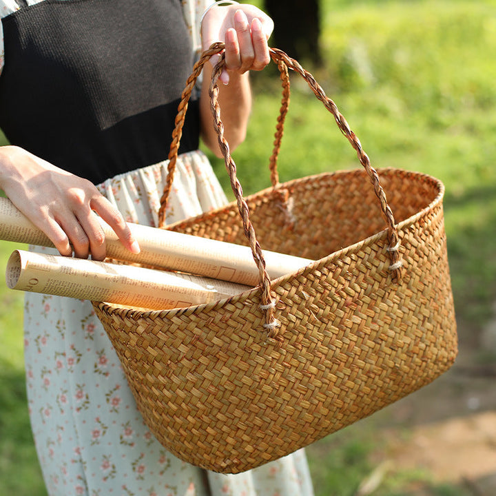 Handcrafted Woven Storage Tote Stornfield