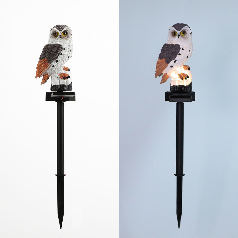 Realistic Solar-Powered Predator Owl Garden Stake With Motion Sensor Stornfield
