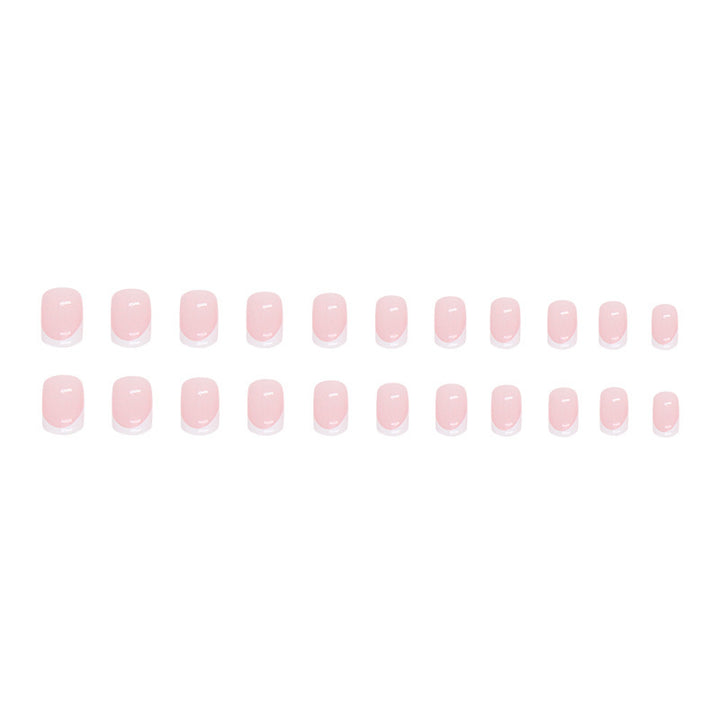 Elegant French Tip Acrylic Nail Set Stornfield