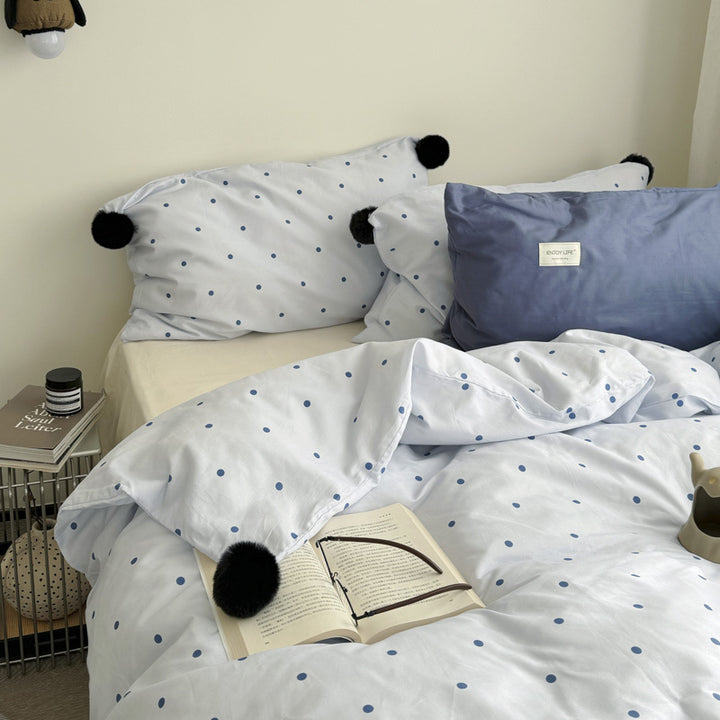 Cozy Polka Dot Duvet Cover Set