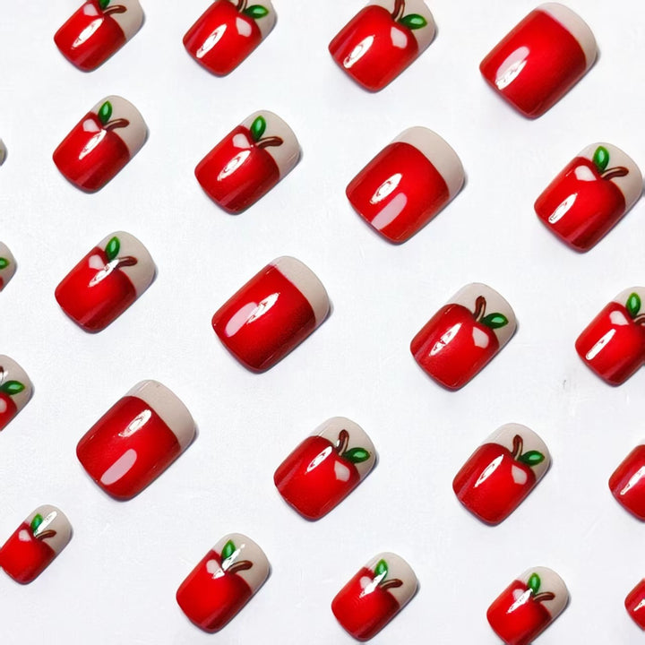 Artificial nails with playful apple motif Stornfield