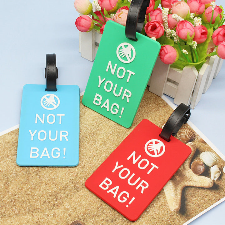 Unisex Luggage Tag with Humorous Statement Bowlift