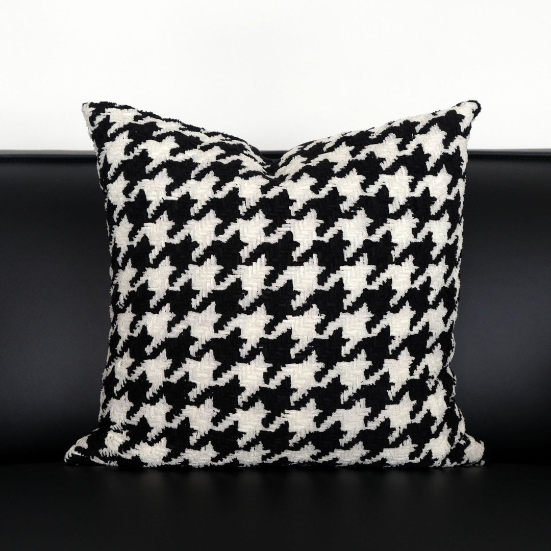Textured Geometric Print Accent Pillow for Home