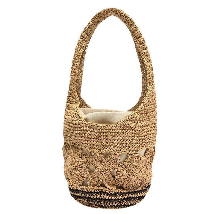 Crocheted Shoulder Bag with Floral Design Stornfield