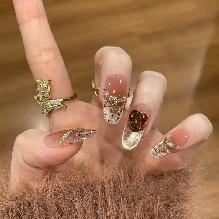 Artistic French Tip Press-On Nails