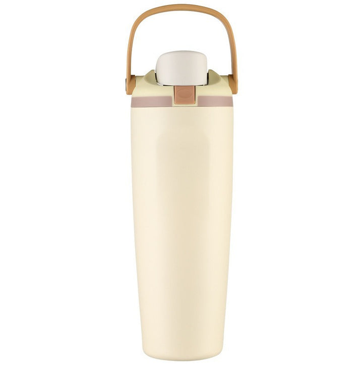 Unisex double-walled vacuum drinking bottle made of stainless steel with one-handed click closure and carrying handle Stornfield