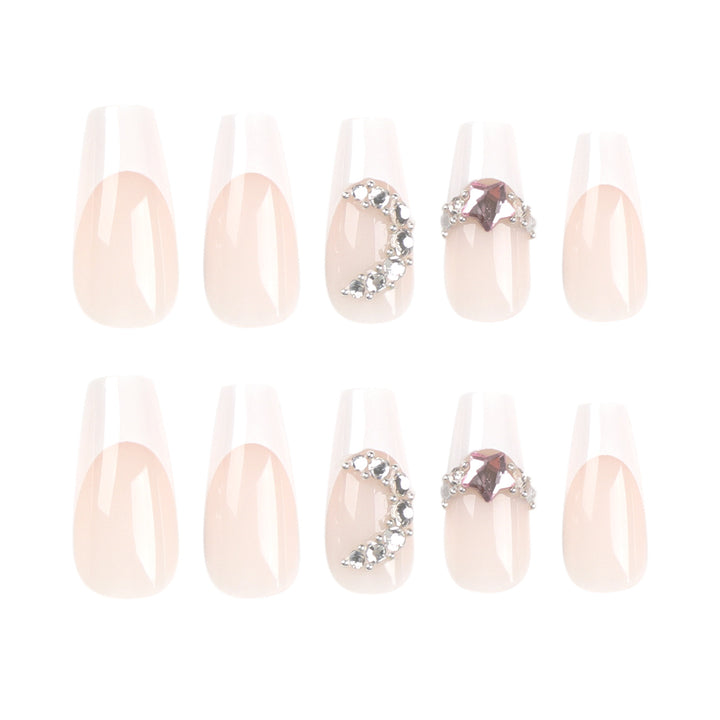 Elegant artificial nails with glitter accents Stornfield