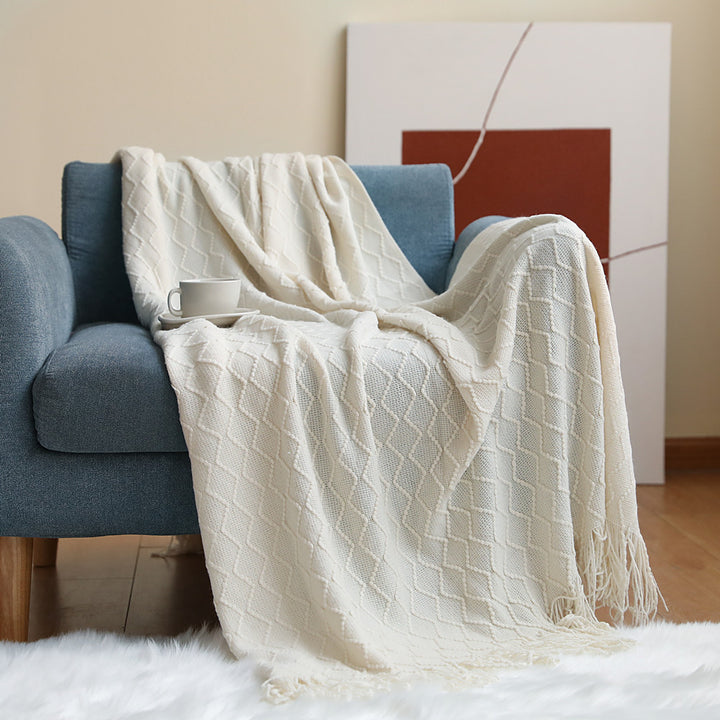 Textured Woven Throw Blanket