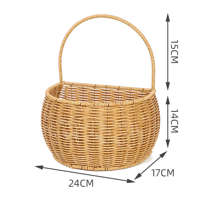 Handwoven Round Storage Basket Stornfield
