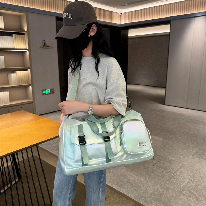 Iridescent Multi-Pocket Travel Duffel Bag Stornfield