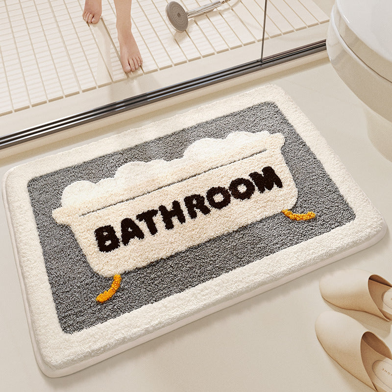 Whimsical Rainbow Bath Mat