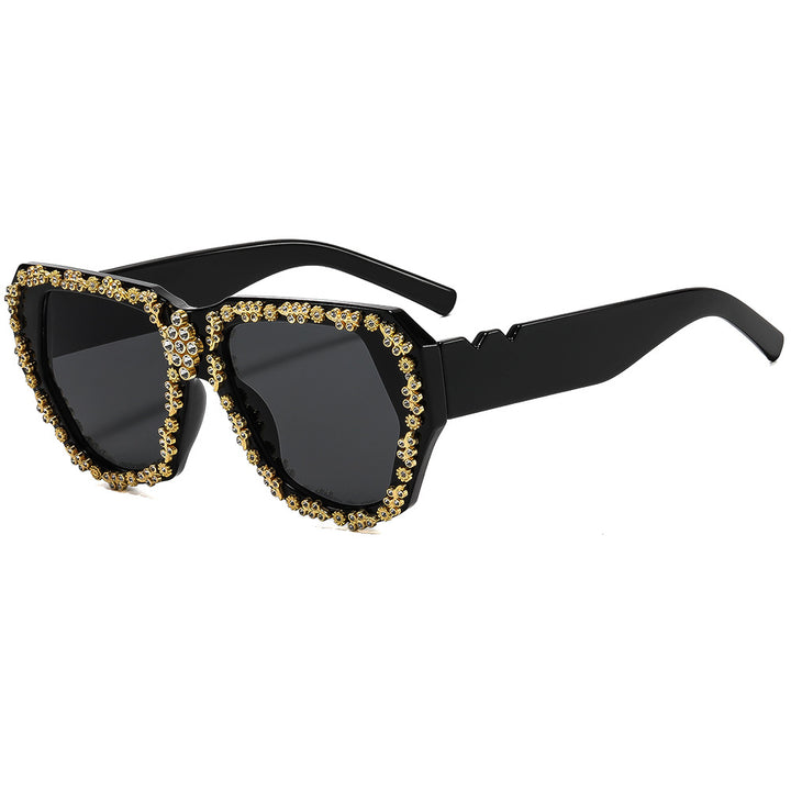 Women's fashionable sunglasses with opulent crystal frame Stornfield
